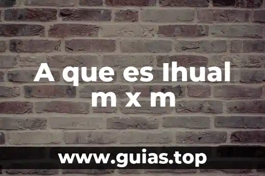 Que es un circulo con una m electronica 5 A que es Ihual m x m