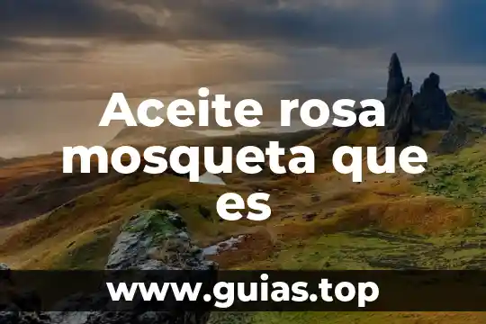 Agua de rosa que es 4 Aceite rosa mosqueta que es