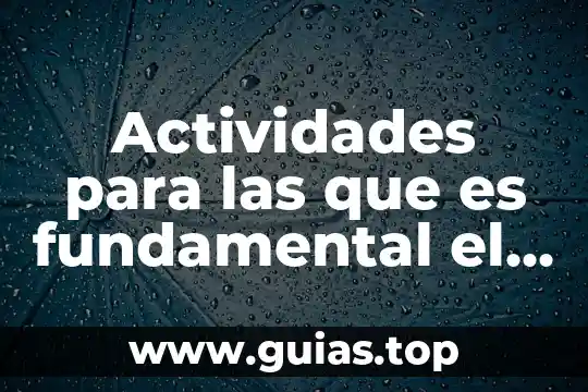 Que es un skid en una planta tratadora de agua 6 Actividades para las que es fundamental el agua