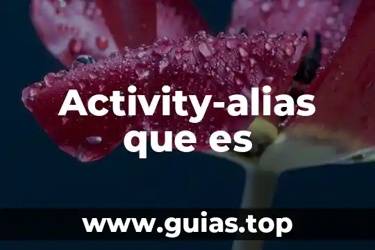 Qué es el obstáculo interno 5 Activity-alias que es