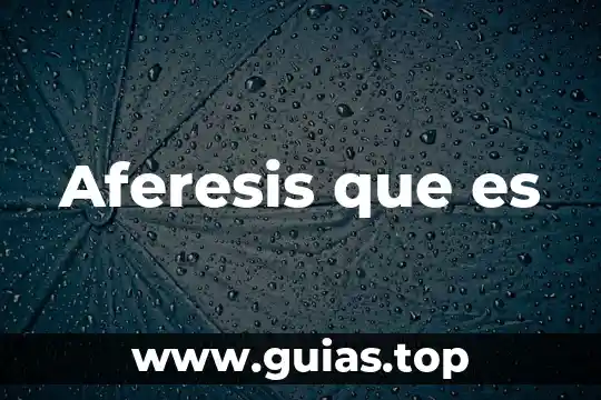 Que es un intermediarios libres 3 Aferesis que es