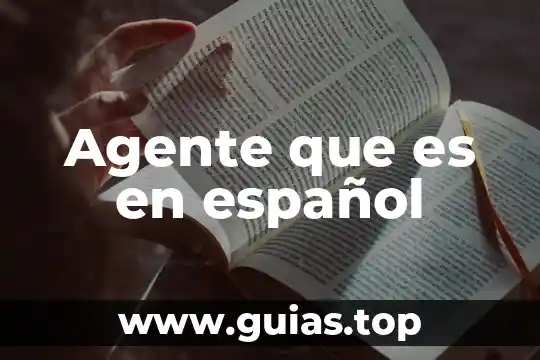 Que es dive en ingles y español 6 Agente que es en español