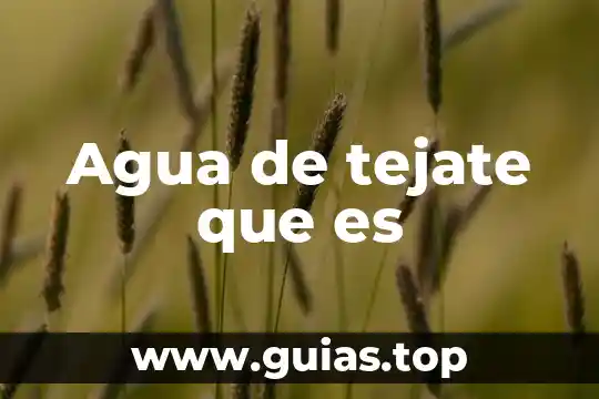 Que es agua deaereada 7 Agua de tejate que es