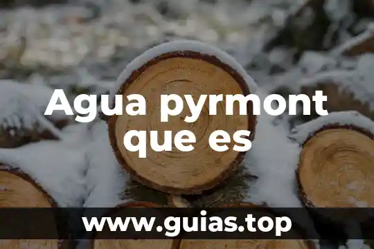 Tipo de mezcla que es la contaminaci贸n del agua 6 Agua pyrmont que es