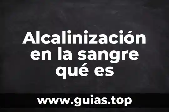 Que es una puntada 4 Alcalinización en la sangre qué es