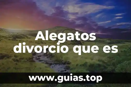 Que es el divorcio administrativo en la ciudad de mexico 6 Alegatos divorcio que es