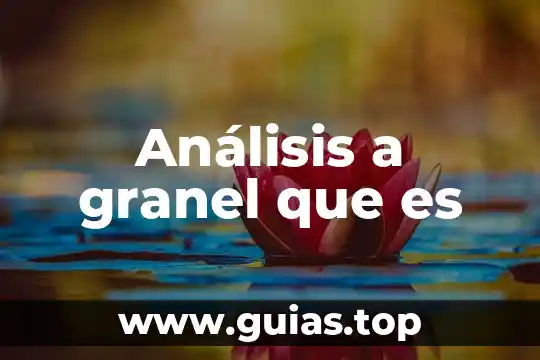 Que es un analisis dupont 4 Análisis a granel que es