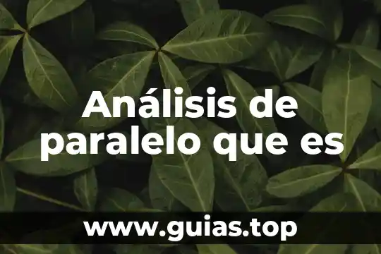 Análisis de paralelo que es