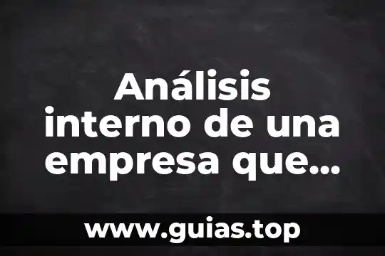 Que es un analisis microeconómicos y macroeconómicos 3 Análisis interno de una empresa que es