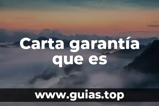 Qué es remitente de la carta 7 Carta garantía que es