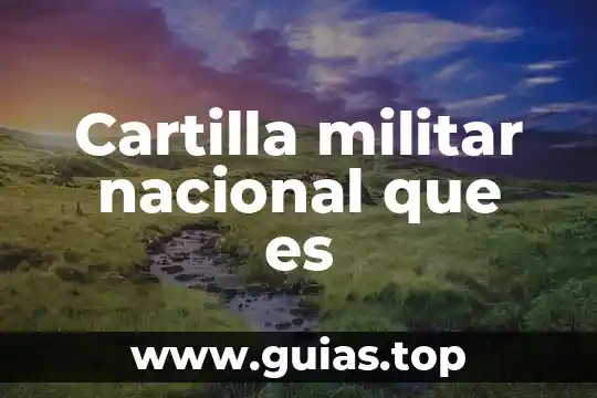 Concepto de que es una minuta militar 8 Cartilla militar nacional que es