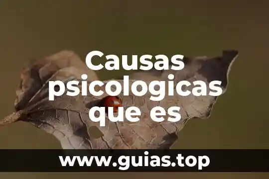 Que es cicologia causas y conse consecuencias 6 Causas psicologicas que es