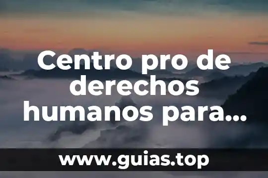 Centro pro de derechos humanos para que es
