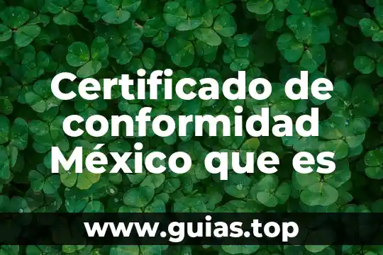 Que es un certificado de firma electronica avanzada 4 Certificado de conformidad M茅xico que es