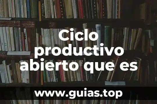 Que es el testamento abierto méxico 4 Ciclo productivo abierto que es