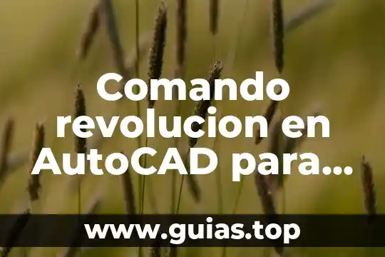 Qué es la revolución concepto 7 Comando revolucion en AutoCAD para que es