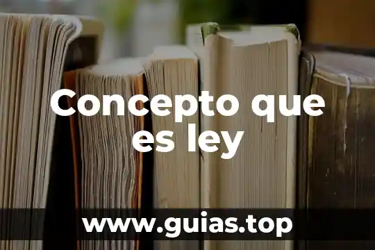 Que es sexapil concepto 3 Concepto que es ley