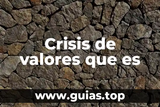 En valores que es el respeto 3 Crisis de valores que es