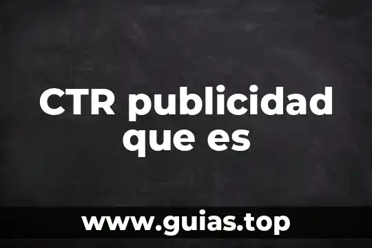 CTR publicidad que es
