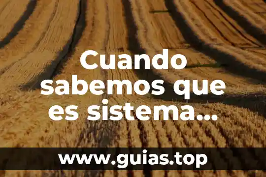 Como sabemos que es un sudconjunto 5 Cuando sabemos que es sistema aislado