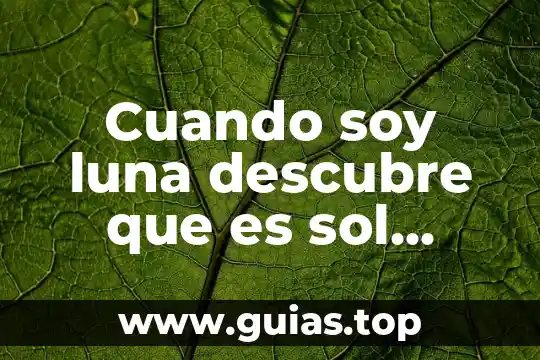 Como es y que es el sol 3 Cuando soy luna descubre que es sol benson