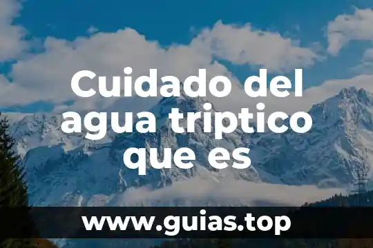 Que es el cuidado del medio ambiente png 5 Cuidado del agua triptico que es
