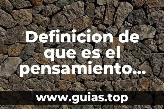 Que es color definicion para niños 4 Definicion de que es el pensamiento general