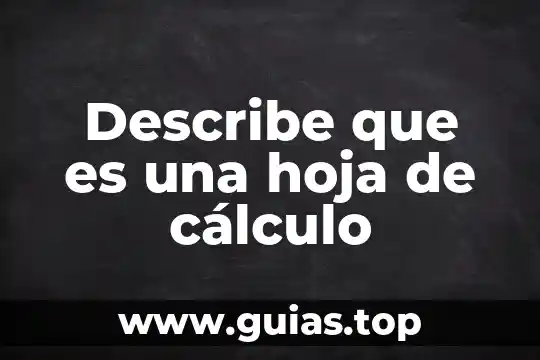 Qué es un animal verde con forma de hoja 5 Describe que es una hoja de cálculo