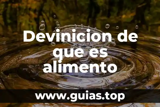Que es equivalente de alimento 4 Devinicion de que es alimento