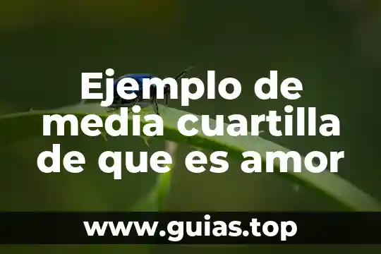 Cuartilla que es en word 5 Ejemplo de media cuartilla de que es amor