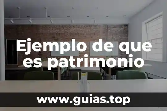Que es patrimonio familiar 3 Ejemplo de que es patrimonio