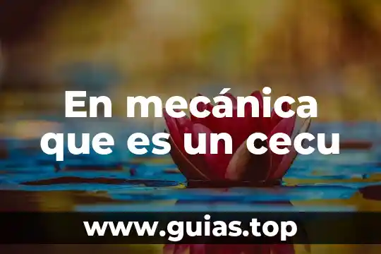 Que es la grabacion mecanica analogica 3 En mecánica que es un cecu
