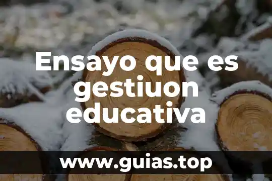 Que es la rforma educativa 3 Ensayo que es gestiuon educativa