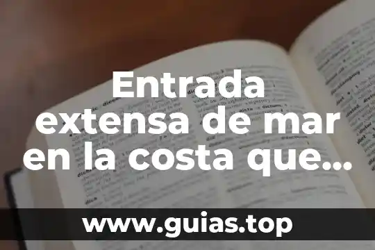 Qué es la familia extensa concepto 5 Entrada extensa de mar en la costa que es