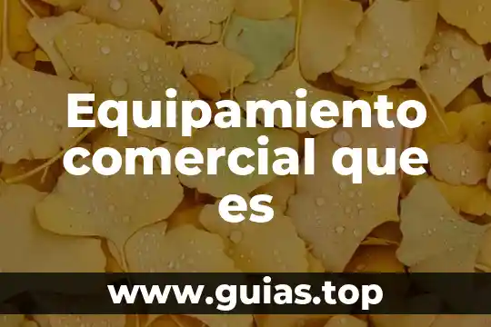 Que es una union comercial 3 Equipamiento comercial que es