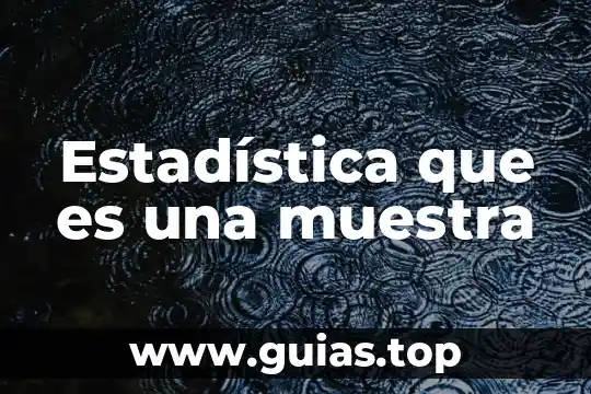 Que es estimador en estadistica 8 Estadística que es una muestra