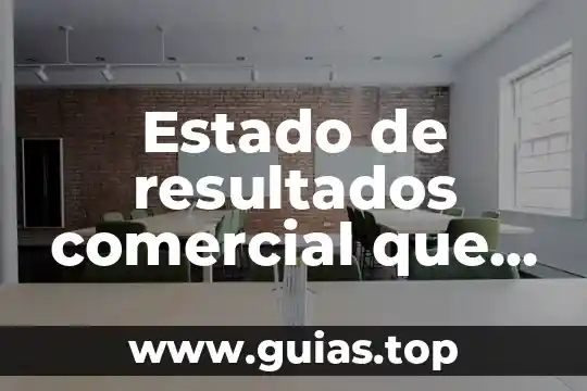 Qué es zanjar definición 4 Estado de resultados comercial que es