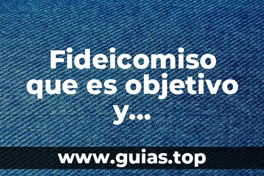 Que es asea y cual es su objetivo 5 Fideicomiso que es objetivo y caracteristicas