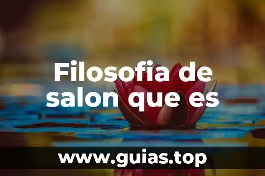 Según la filosofía que es el principio de todo 5 Filosofia de salon que es