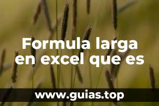 Que es un sintaxis de formula excel 6 Formula larga en excel que es