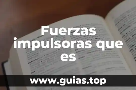 Que es campo de fuerzas 4 Fuerzas impulsoras que es
