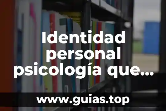 Qué es el reduccionismo en psicología educacional 4 Identidad personal psicología que es