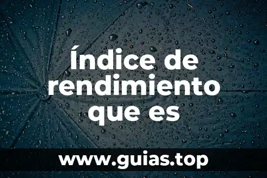 Que que es el indice e emulsificacion 6 Índice de rendimiento que es