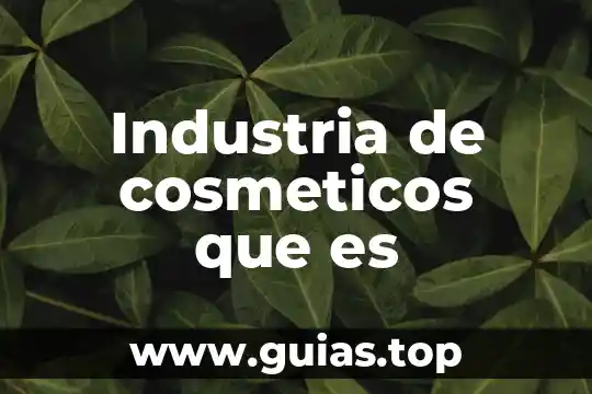 Industria de cosmeticos que es