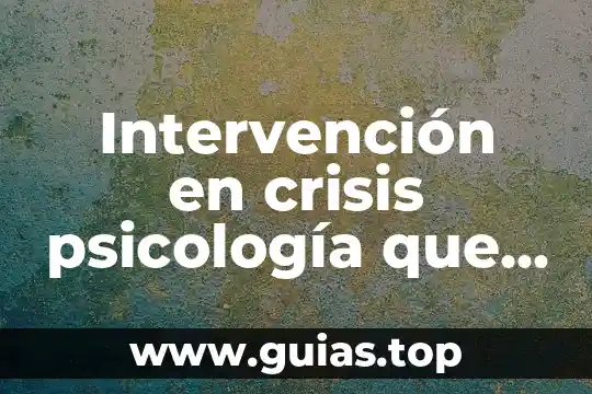 Qué es una respuesta condicionada en psicología 7 Intervención en crisis psicología que es