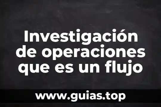 Que es la justicia en metodologia de la investigacion 4 Investigación de operaciones que es un flujo