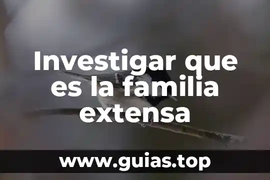 Qué es la familia extensa concepto 4 Investigar que es la familia extensa