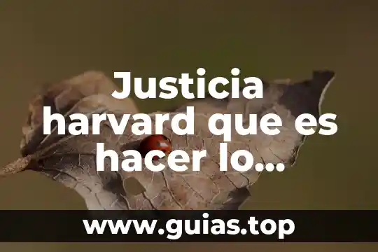 Qué es la justicia texto 5 Justicia harvard que es hacer lo correcto