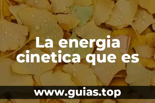 Que es cinetica en tipos de energia 3 La energia cinetica que es
