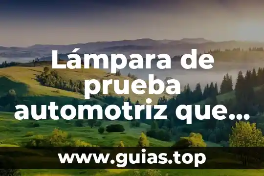 Que es camber en mecanica automotriz 8 Lámpara de prueba automotriz que es